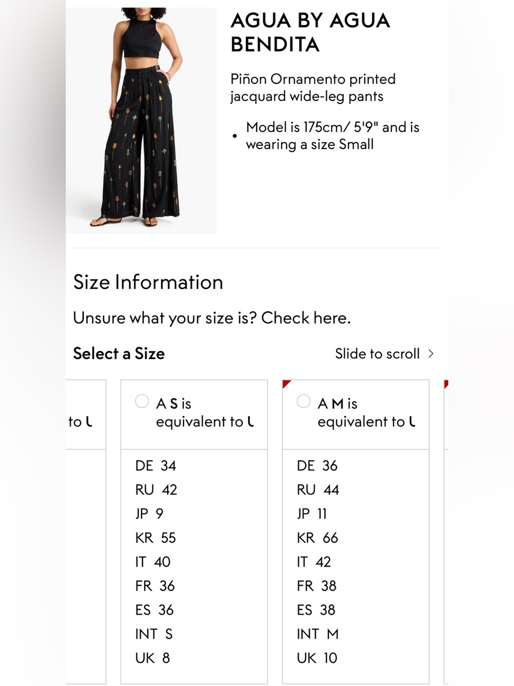 Agua by Agua Bendita Black Wide-Leg Embroidered Palazzo Pants with Jewel Accents - Picture 7 of 7